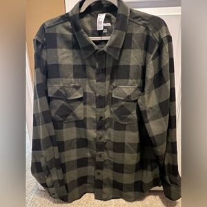 Tilly's RSQ Olive and Black Flannel Shirt NWT